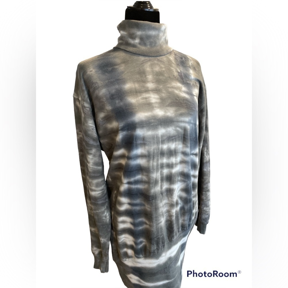 Young Fabulous & Broke Asymmetric Tie Dye Turtleneck Dress Small